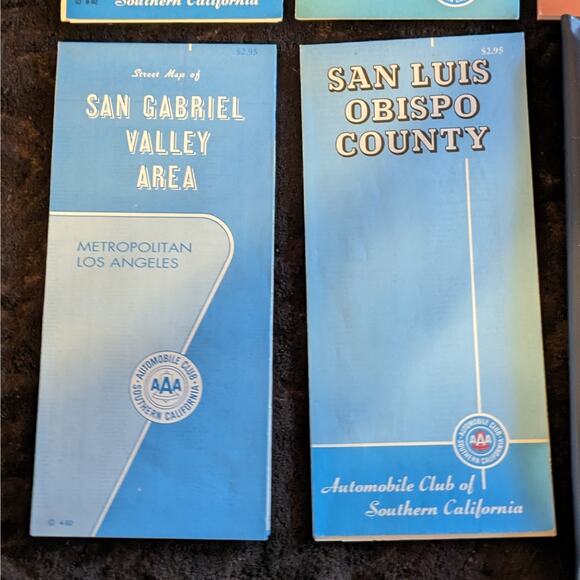 Vintage Lot 5 1990s 90s Southern California Roadmaps Vtg Paper Maps AAA Ephemera - Picture 4 of 16